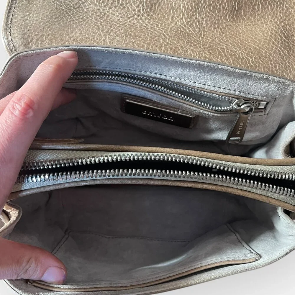 Joy Gryson Juliana Tan Leather Crossbody Bag